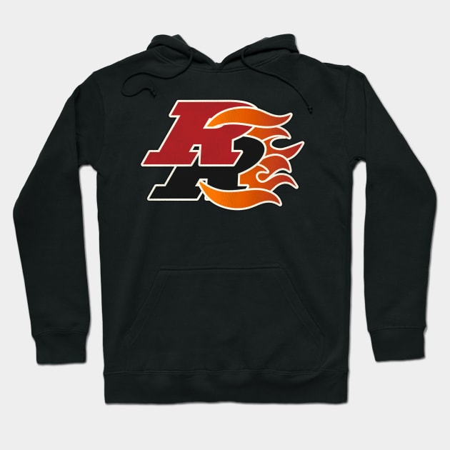 Defunct Ottawa Rough Riders Football Team Flames Hoodie by Defunctland